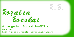 rozalia bocskai business card